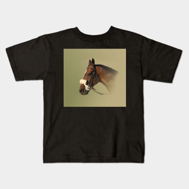 Race Horse Kids T-Shirt by declancarr